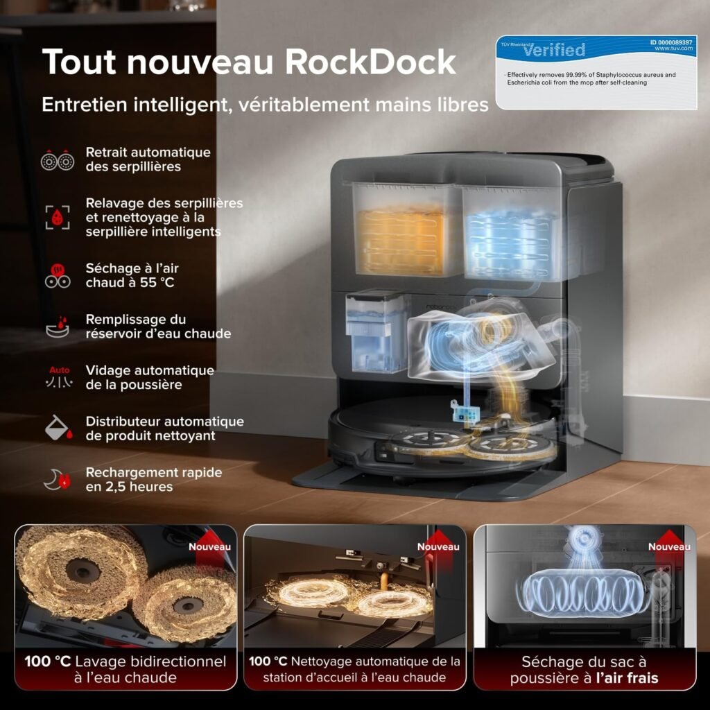 roborock Saros 20 Set Robot Aspirateur Laveur, Châssis AdaptiLift 3.0 - photo produit
