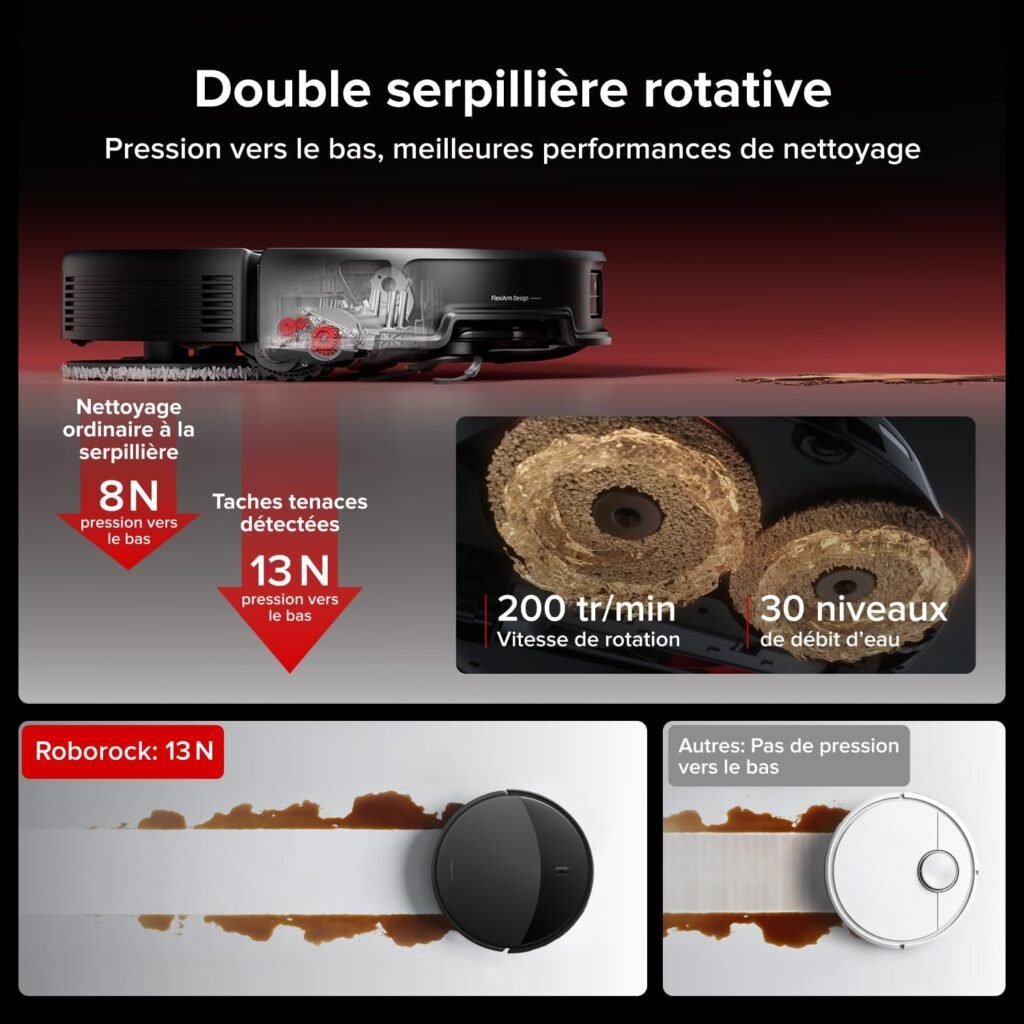 roborock Saros 20 Set Robot Aspirateur Laveur, Châssis AdaptiLift 3.0 - photo produit