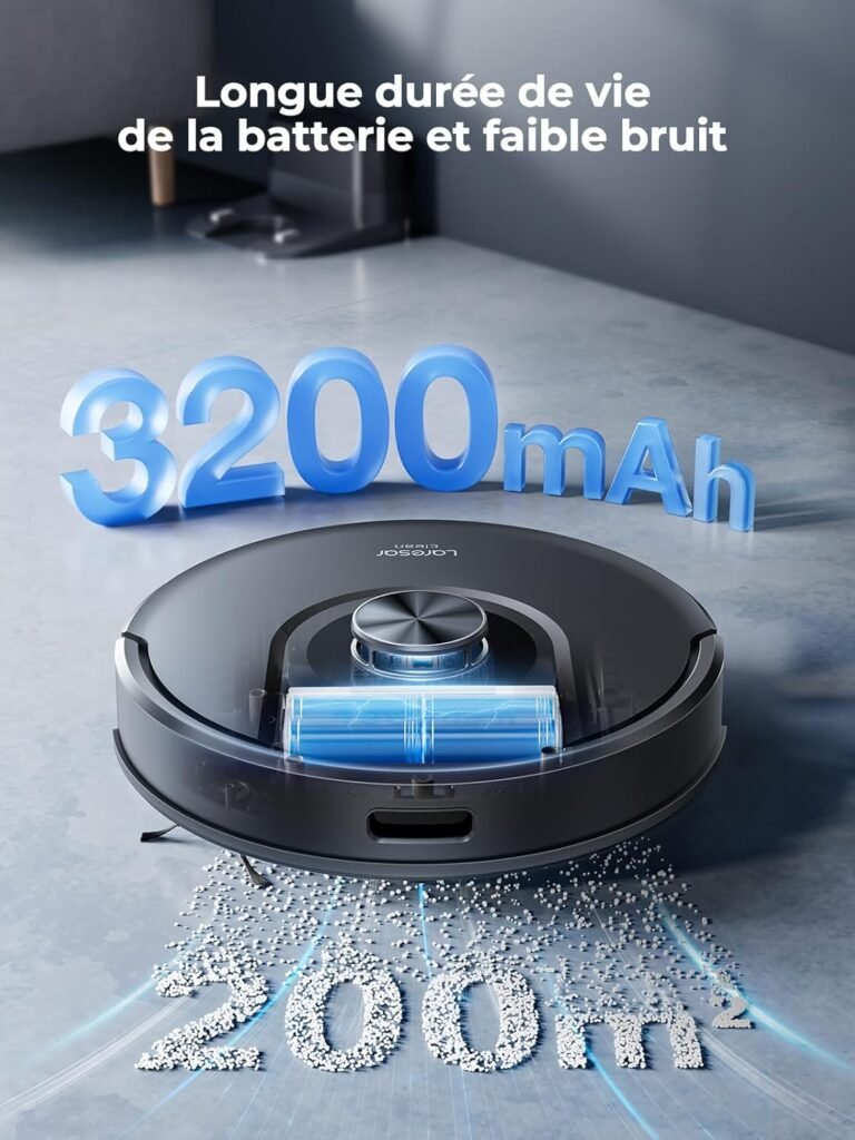 Laresar Clean Aspirateur Robot Laveur LiDAR, Aspiration 10 000 Pa - photo produit