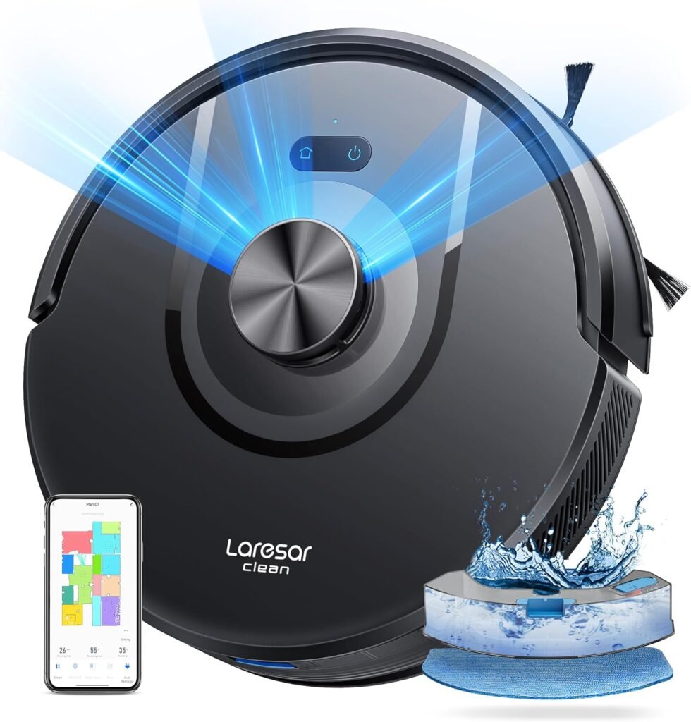 Laresar Clean Aspirateur Robot Laveur LiDAR, Aspiration 10 000 Pa - photo produit