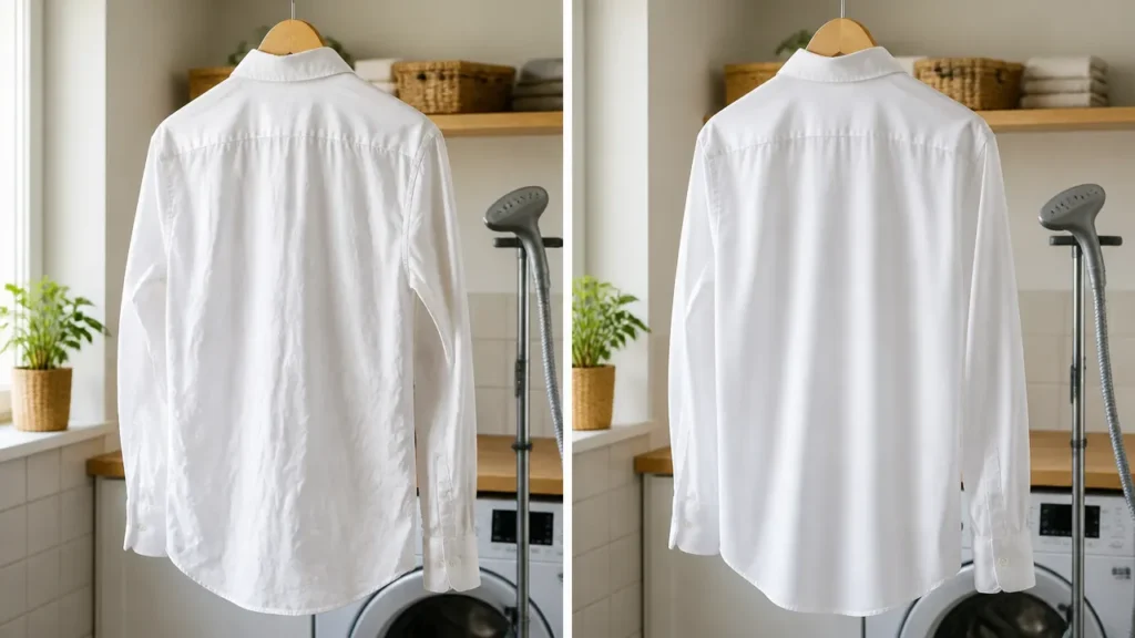 Différence entre chemise défroissée et finition pressée