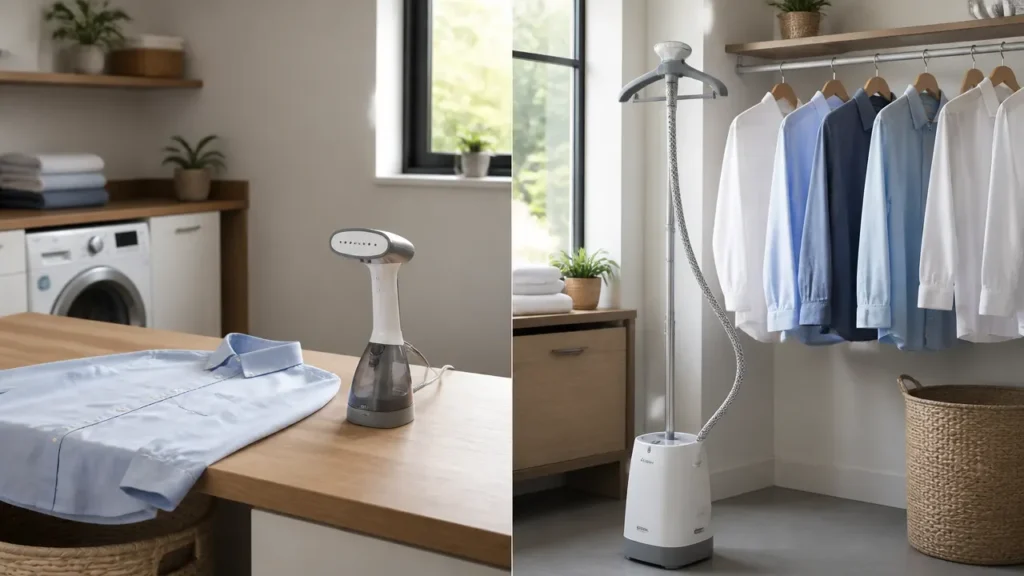 Défroisseur à main et modèle vertical pour plusieurs chemises