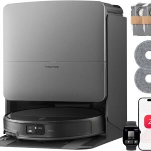 roborock Saros 20 Set Robot Aspirateur Laveur, Châssis AdaptiLift 3.0