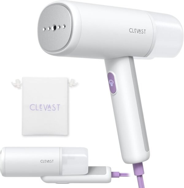 défroisseur vapeur portable pliable CLEVAST — prêt en 7 Minutes · 1000 Watts