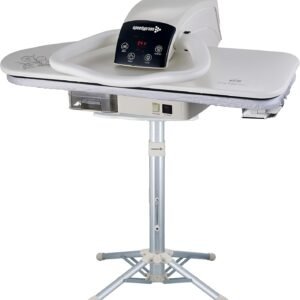 Presse à Repasser à Vapeur 91HD Professionnelle 91cm avec Support/Socle - Blanc (+ Filtre à eau Anti-écaillement GRATUIT, Couverture de Rechange et Sous-Feutre en Mousse)