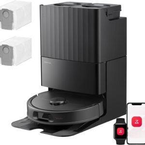 roborock Qrevo S Pro Set Robot Aspirateur Laveur, Anti-enchevêtrements | 18500Pa, 45°C Séchage à l'air Chaud, 75°C Autonettoyant à Haute Température, Évitement d'obstacles et Navigation Intelligente