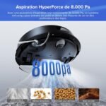 roborock Q7 L5+ Robot Aspirateur Laveur avec Station, 8000 Pa Aspiration | Vidange Automatique, Navigation LiDAR, 3 Niveaux d&rsquo;Eau, pour Poils d&rsquo;Animaux/Tapis, App