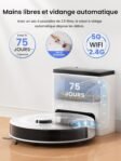 Lefant M2 Plus Robot Aspirateur Laveur avec Station 6000Pa, Blanc | Vidage Automatique avec Sac 2,5L,Navigation Laser dToF,Cartographie Intelligente,Évitement PSD,Poils d’Animaux,WiFi/App/Alexa