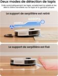Lefant M2 Plus Robot Aspirateur Laveur avec Station 6000Pa, Blanc | Vidage Automatique avec Sac 2,5L,Navigation Laser dToF,Cartographie Intelligente,Évitement PSD,Poils d’Animaux,WiFi/App/Alexa