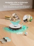 Lefant M2 Aspirateur Robot Laveur 6000Pa avec Cartographie Laser | Robot aspirateur laveur 2 en 1, Navigation dToF, Évitement PSD, Détection Tapis, Poils Animaux, APP/Alexa/WiFi, 160 Min