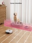 Lefant M2 Aspirateur Robot Laveur 6000Pa avec Cartographie Laser | Robot aspirateur laveur 2 en 1, Navigation dToF, Évitement PSD, Détection Tapis, Poils Animaux, APP/Alexa/WiFi, 160 Min