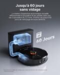 VONKO Robot Aspirateur Laveur avec Station de Vidage Automatique, 8000Pa, Navigation LiDAR 2.0, 180min Autonomie, Détection de Tapis, App & Alexa, Idéal Poils d’Animaux & Sols Dur,Noir