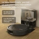 iRobot Roomba 115 Combo+Base AutoEmpty – Robot Aspirateur Laveur 2en1 – Puissance d&rsquo;Aspiration 15KPa – Brosse latérale étendue – Lingette de Lavage déportée – Navigation LiDAR – Noir